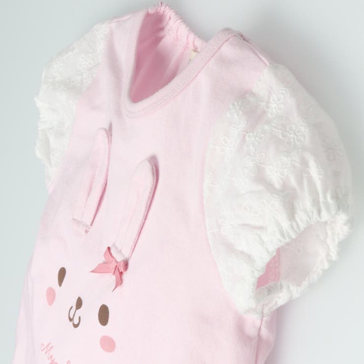 ねこ・うさぎデザイン袖レース半袖Ｔシャツ | こどもの森e-shop | 詳細画像3 