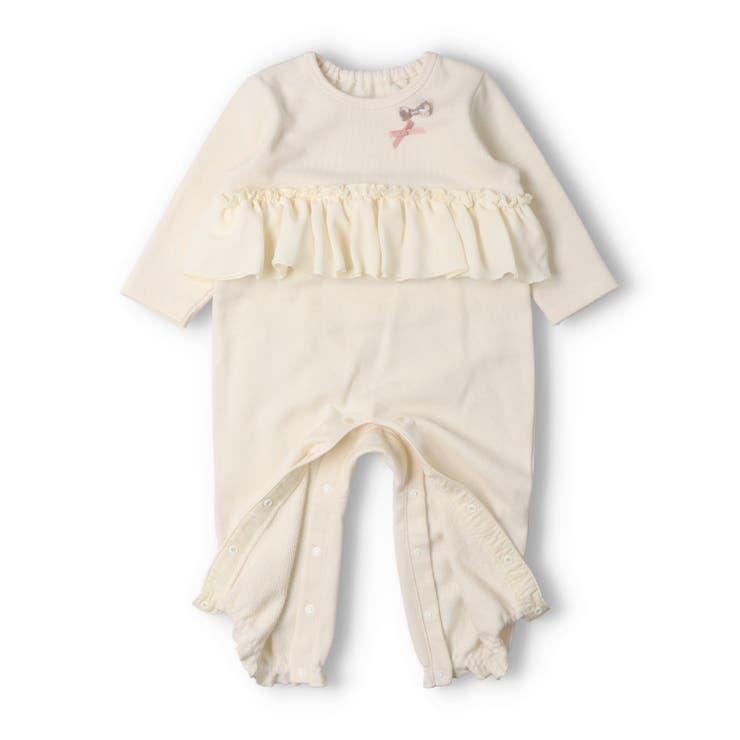 リボンフリル付裏毛ロンパース | こどもの森e-shop | 詳細画像3 