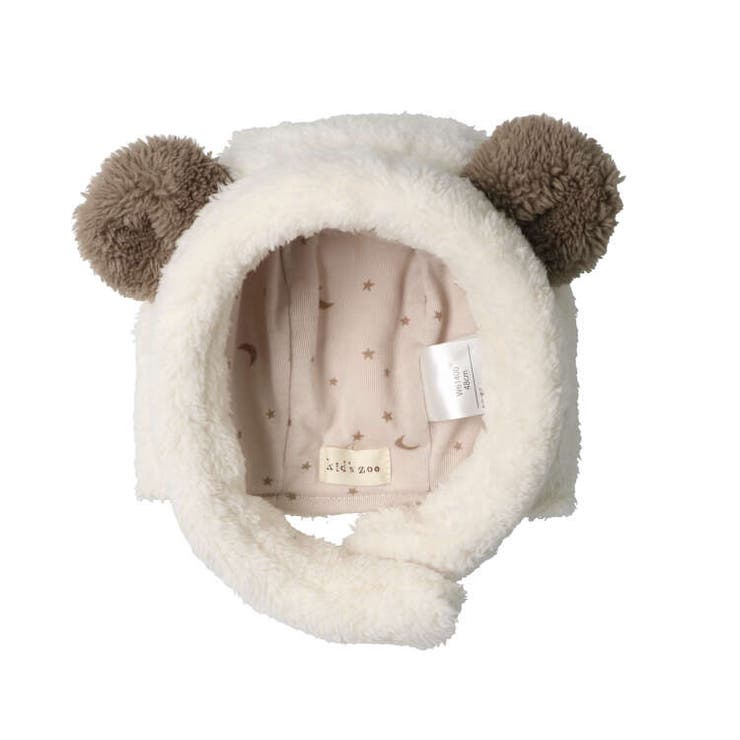 【子供服】kid´szoo(キッズズー)パンダ・うさぎ・恐竜・ペンギンボア動物帽子46cm～50cmW61400