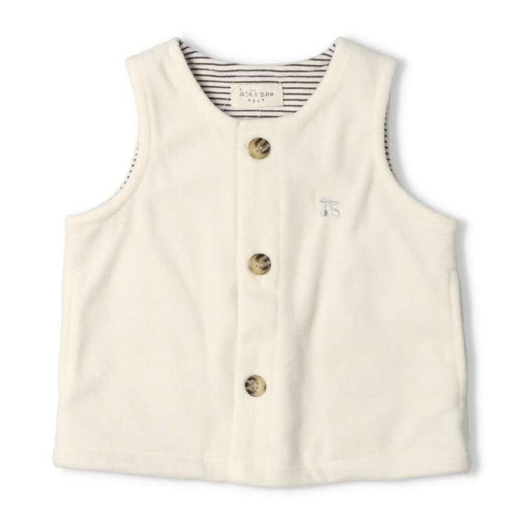 パイル起毛さくらんぼ刺繍付ベスト 80cm，90cm W62200 | こどもの森e-shop | 詳細画像2 