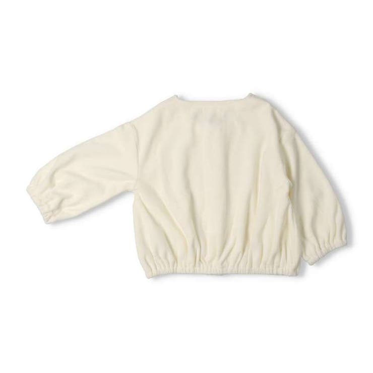 パイル起毛リボン付き長袖カーディガン 80cm，90cm W62401 | こどもの森e-shop | 詳細画像4 