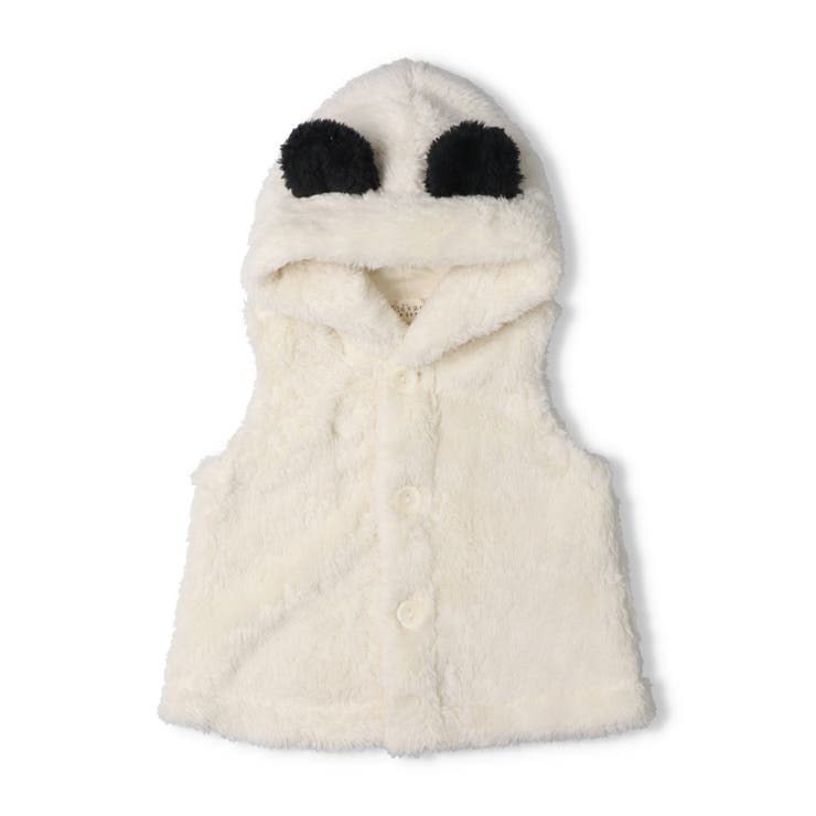 オフホワイト | 動物ボアベスト | こどもの森e-shop