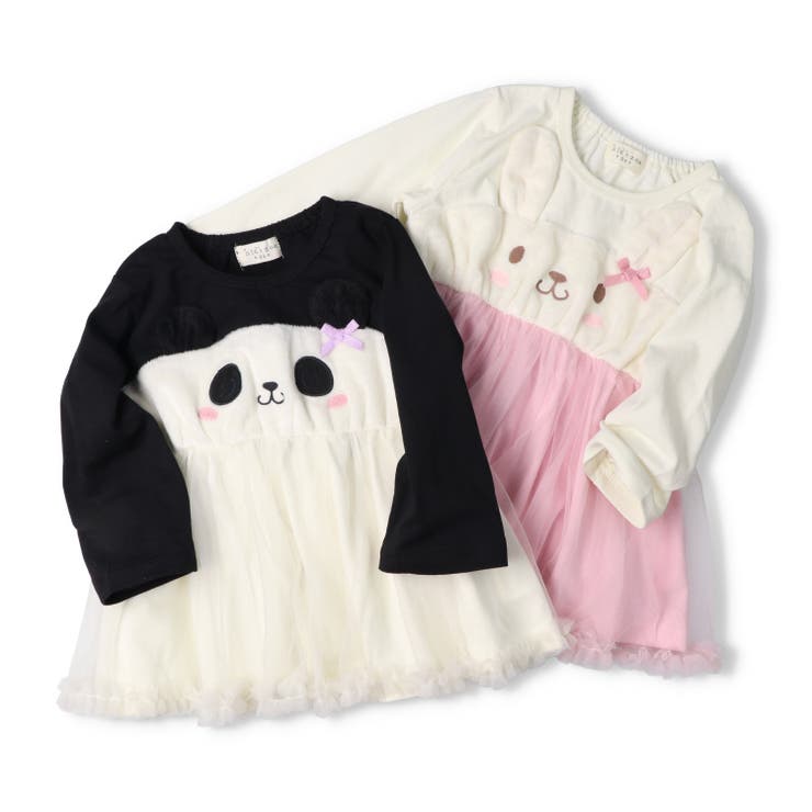 パンダ・うさぎチュール切替チュニック | こどもの森e-shop | 詳細画像7 
