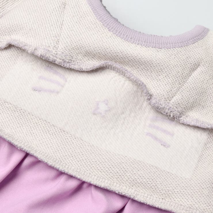 ねこ・うさぎデザイン裾チュール裏毛トレーナー | こどもの森e-shop | 詳細画像5 