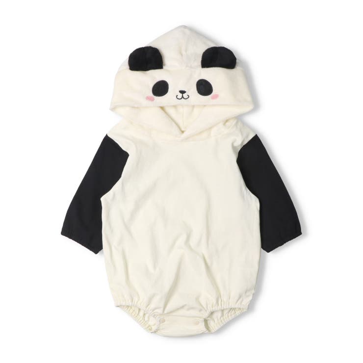 パンダ・うさぎフード付なりきり長袖ロンパース | こどもの森e-shop | 詳細画像2 