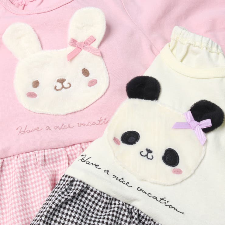 パンダ・うさぎアップリケスカート付ロンパース | こどもの森e-shop | 詳細画像5 