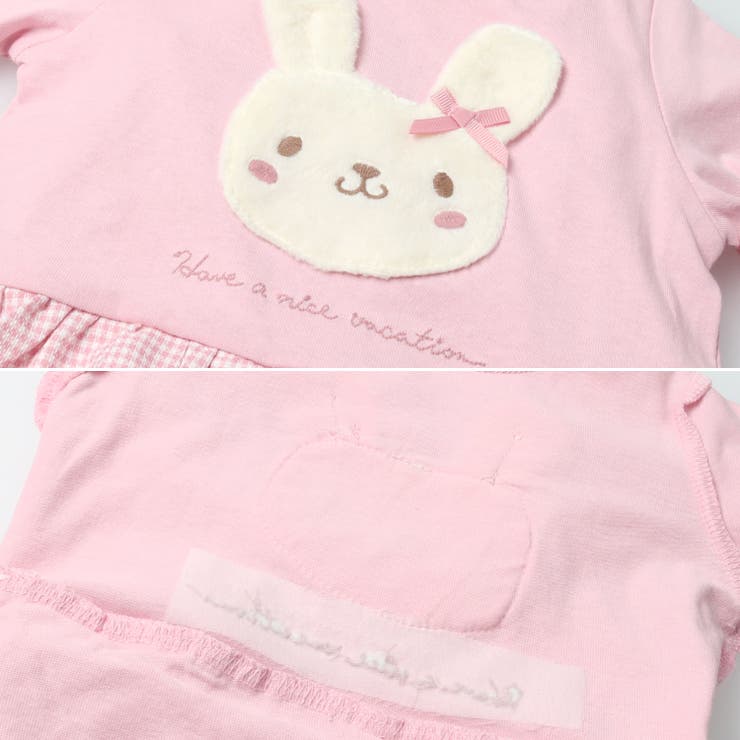 パンダ・うさぎアップリケスカート付ロンパース | こどもの森e-shop | 詳細画像6 