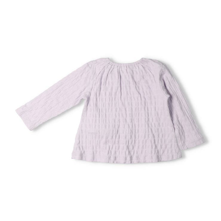 子供服kid´szoo(キッズズー)動物耳付パターンメッシュ長袖Ｔシャツ80cm，90cmW6480