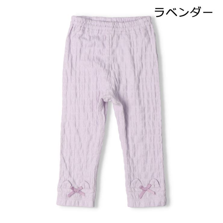 子供服kid´szoo(キッズズー)ねこ・うさ耳付無地レギンス80cm，90cmW6500