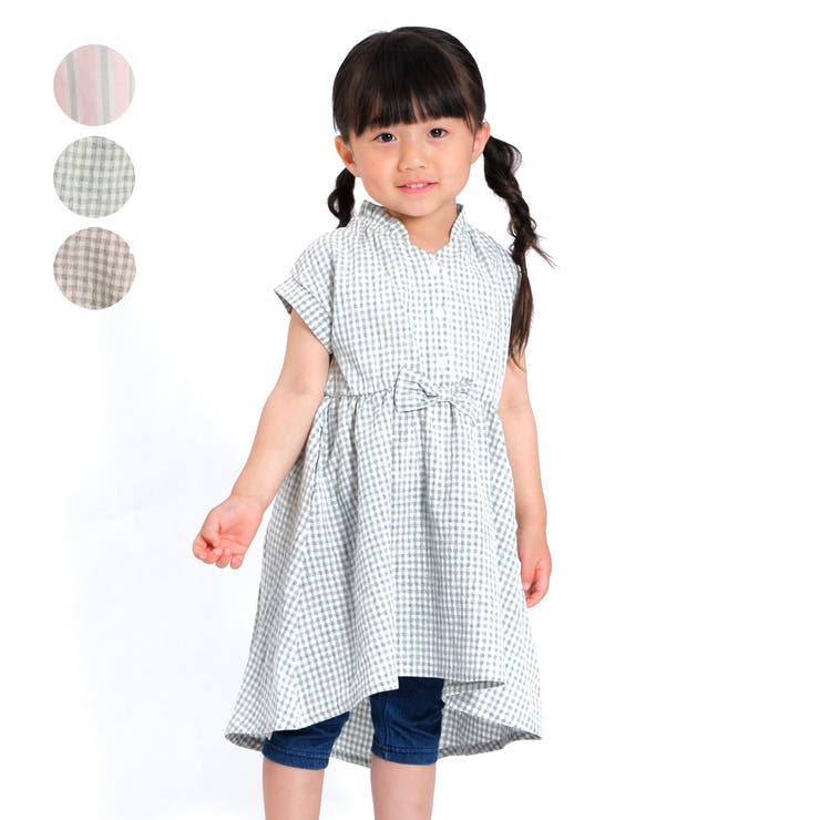 Jollyjury ストライプ ギンガムチェック柄ワンピース 品番 Mtik こどもの森e Shop コドモノモリイーショップ のキッズ ファッション通販 Shoplist ショップリスト