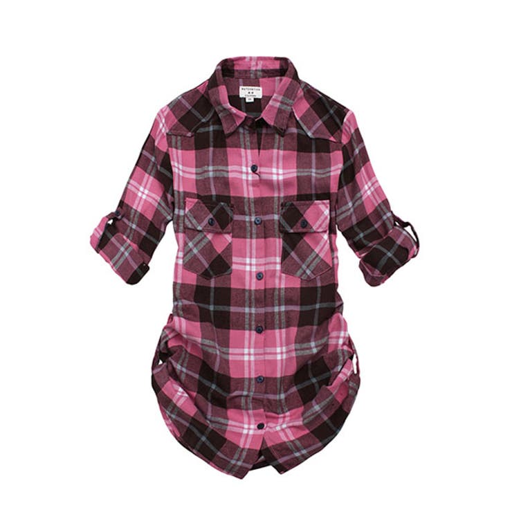 チェック16 | チェック シャツ ロングシャツ レディース 大きいサイズ チェックネルシャツ | MATCH麻吉