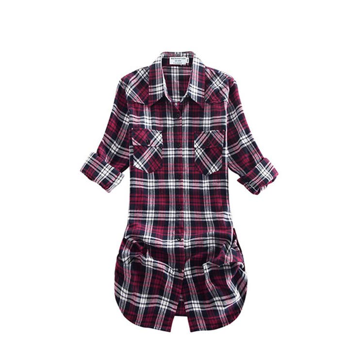 チェック シャツ ロングシャツ レディース 大きいサイズ