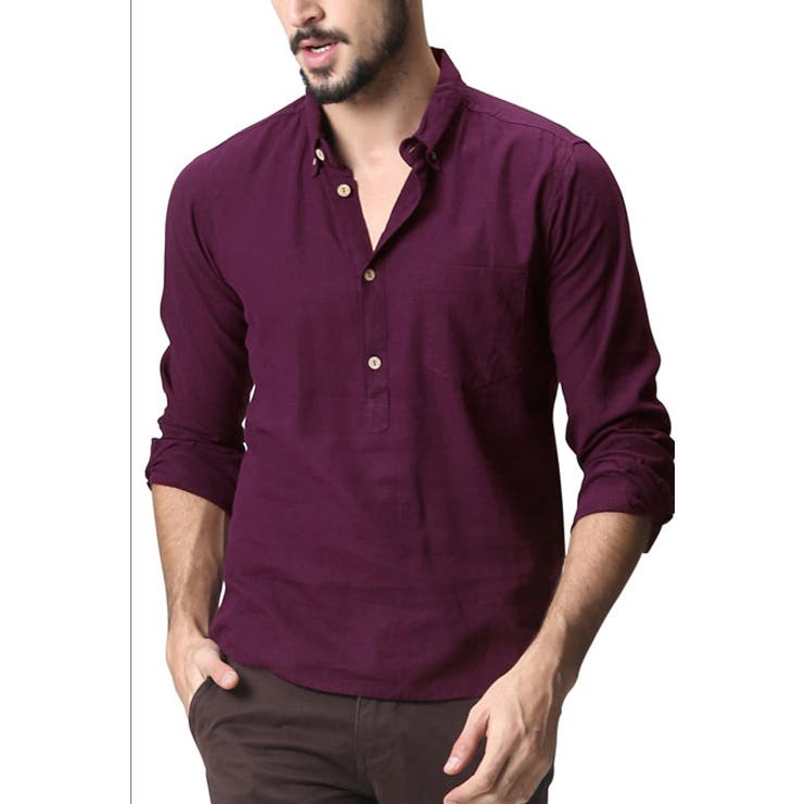 シャツ メンズ 大きいサイズ 麻 カジュアルシャツ プルオーバーシャツ メンズ 品番 Mahm Match麻吉 マッチ のメンズ ファッション通販 Shoplist ショップリスト