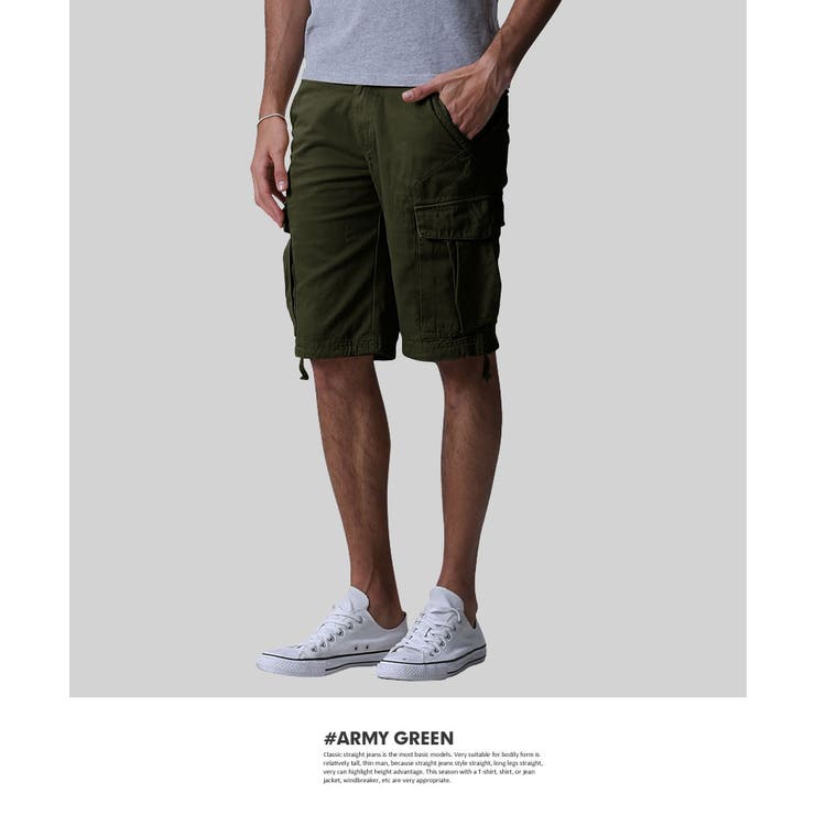 ゴルフィッカーズ　Golfickersハーフパンツ（カーキHOLE551）　XL le coq sportif golf ハーフカーゴパンツ -デサントストア