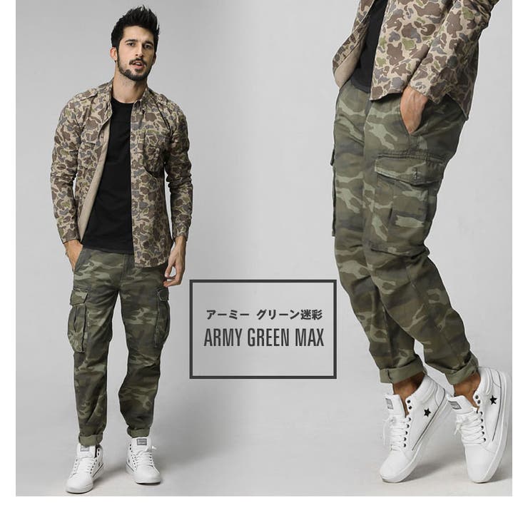 迷彩 ミリタリーパンツ カーゴ カモフラージュ camouflage/real tree military cargo pants - 迷彩/リアル