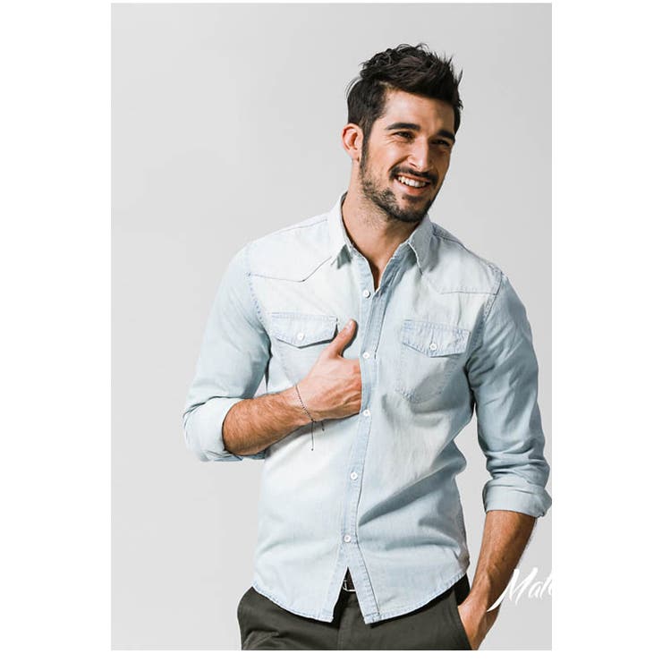 シャツ メンズ デニムシャツ ジーンズ 大きいサイズ カジュアルシャツ メンズ 品番 Mahm Match麻吉 マッチ のメンズ ファッション通販 Shoplist ショップリスト