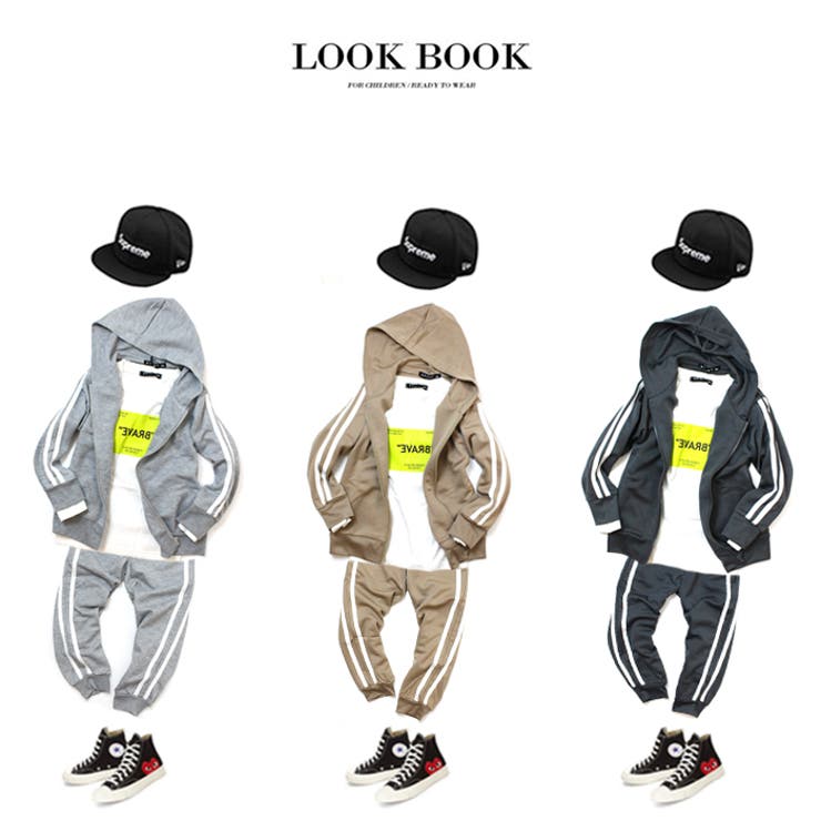 ジャージ素材 2本ライン ジップアップパーカー 品番 Mbtk Mb2 エムビーツー のキッズファッション 通販 Shoplist ショップリスト