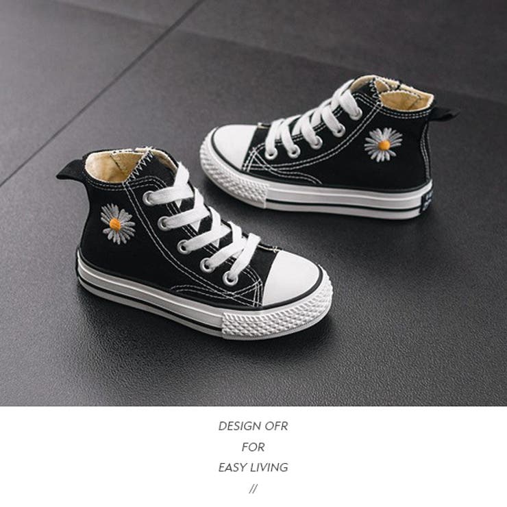 フラワー刺繍 サイドジップ付き ハイカットスニーカー 品番 Mbtk Mb2 エムビーツー のキッズファッション通販 Shoplist ショップリスト