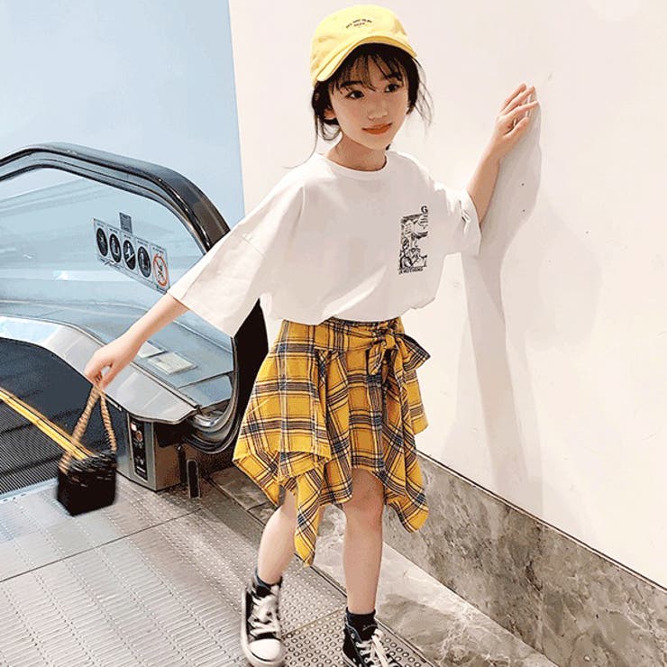 Big 腰巻風 チェックスカート 品番 Mbtk Mb2 エムビーツー のキッズファッション通販 Shoplist ショップリスト