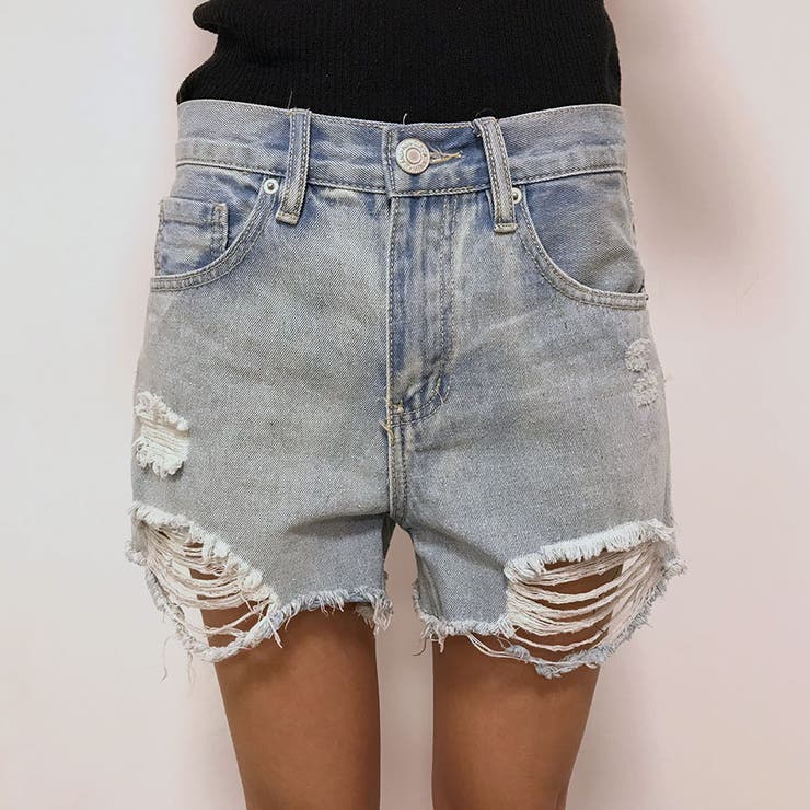 ブリーチ | クラッシュデニムショートＰＴ | me Jane