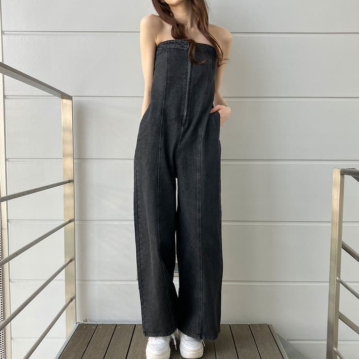 2WAYデニムオールインワン[品番：MJNW0003290]｜me Jane（ミージェーン