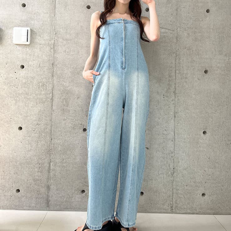 2WAYデニムオールインワン[品番：MJNW0003290]｜me Jane（ミージェーン