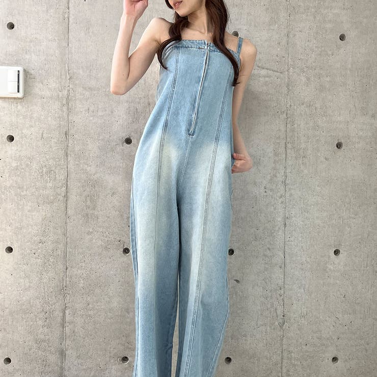 2WAYデニムオールインワン[品番：MJNW0003290]｜me Jane（ミージェーン