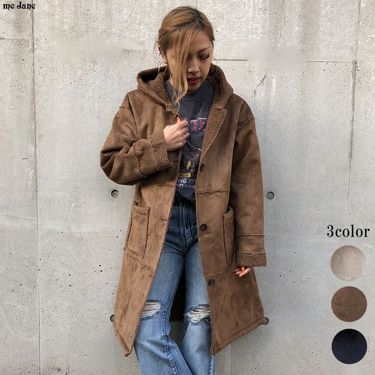 フェイクムートンロングコート[品番：MJNW0000376]｜me Jane（ミー