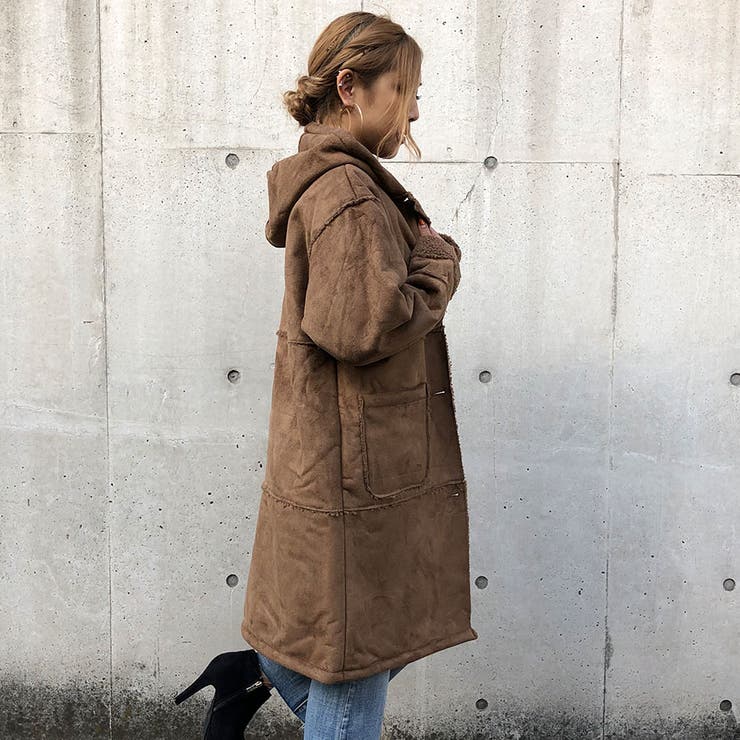 フェイクムートンロングコート[品番：MJNW0000376]｜me Jane（ミー