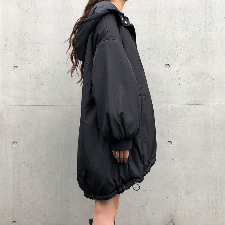 ミドル丈中綿入りフード付きコート[品番：MJNW0001027]｜me Jane（ミー