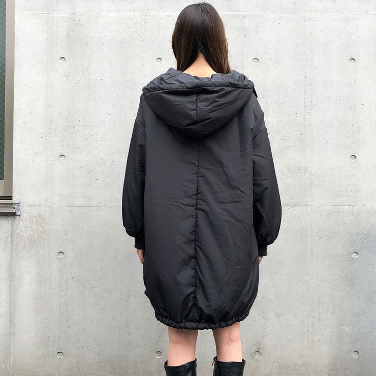 ミドル丈中綿入りフード付きコート[品番：MJNW0001027]｜me Jane（ミー