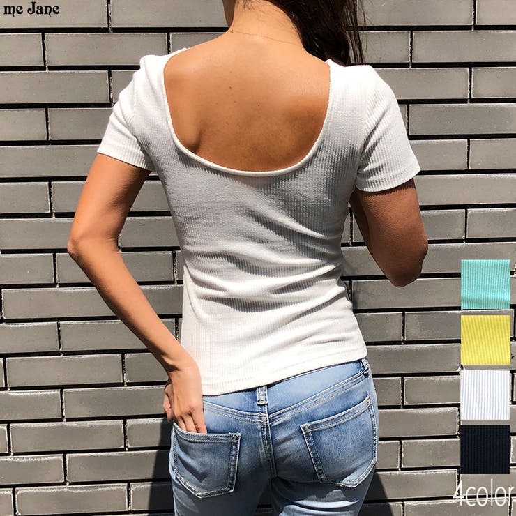 テレコバックオープン半袖tops 品番 Mjnw Me Jane ミージェーン のレディースファッション通販 Shoplist ショップリスト
