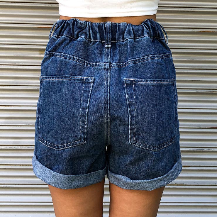 ベルト付デニムショートパンツ[品番：MJNW0000605]｜me Jane