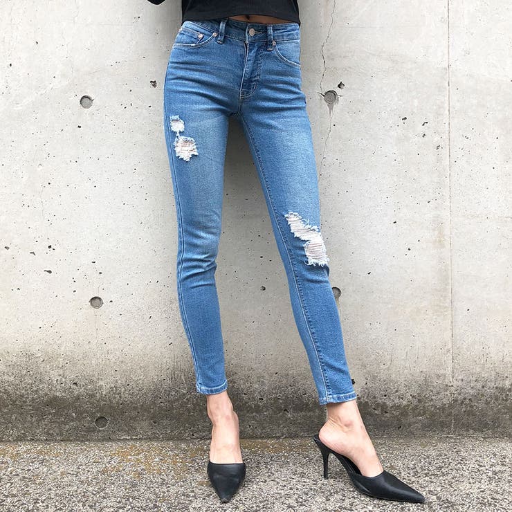 後ろヒップ両側ダメージスキニーパンツ 品番 Mjnw Me Jane ミージェーン のレディース ファッション通販 Shoplist ショップリスト