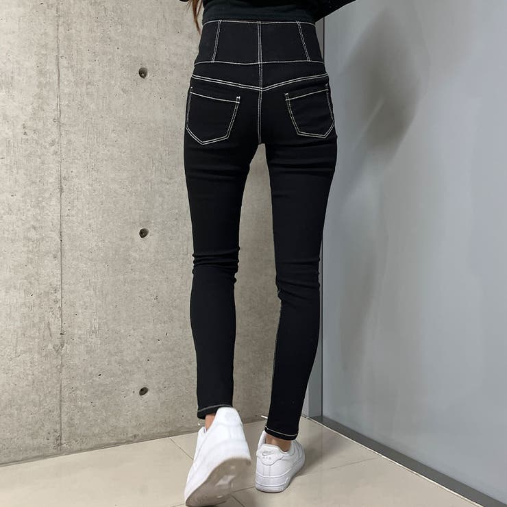 大きいサイズ トリプルストレッチニットツイルスキニーパンツ