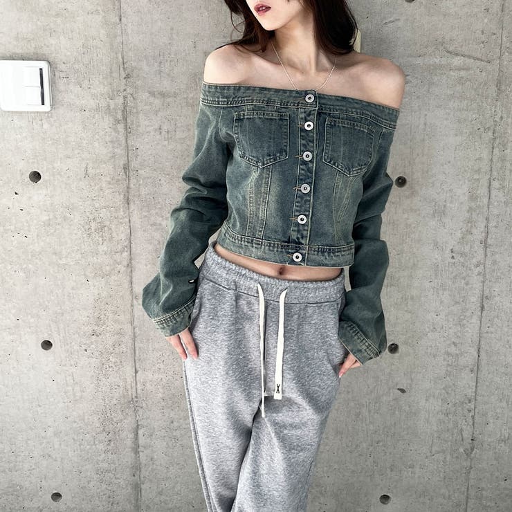 デニムオフショルトップス[品番：MJNW0003066]｜me Jane（ミー