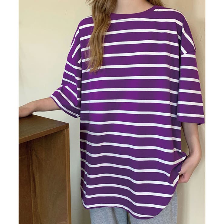 ボーダールーズTシャツ[品番：MJNW0000887]｜me Jane（ミージェーン