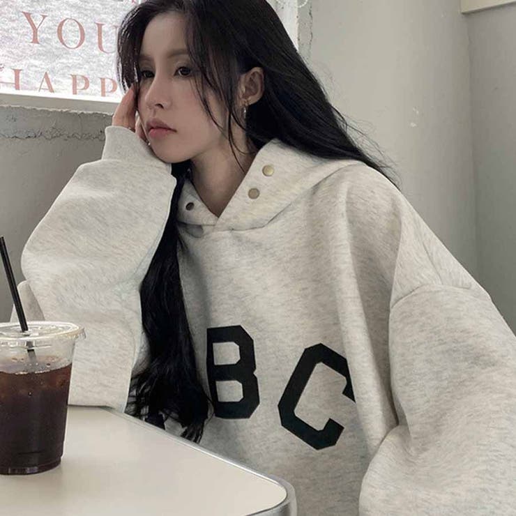 ABCフロントロゴバックNO7プルパーカー[品番：MJNW0001782]｜me Jane