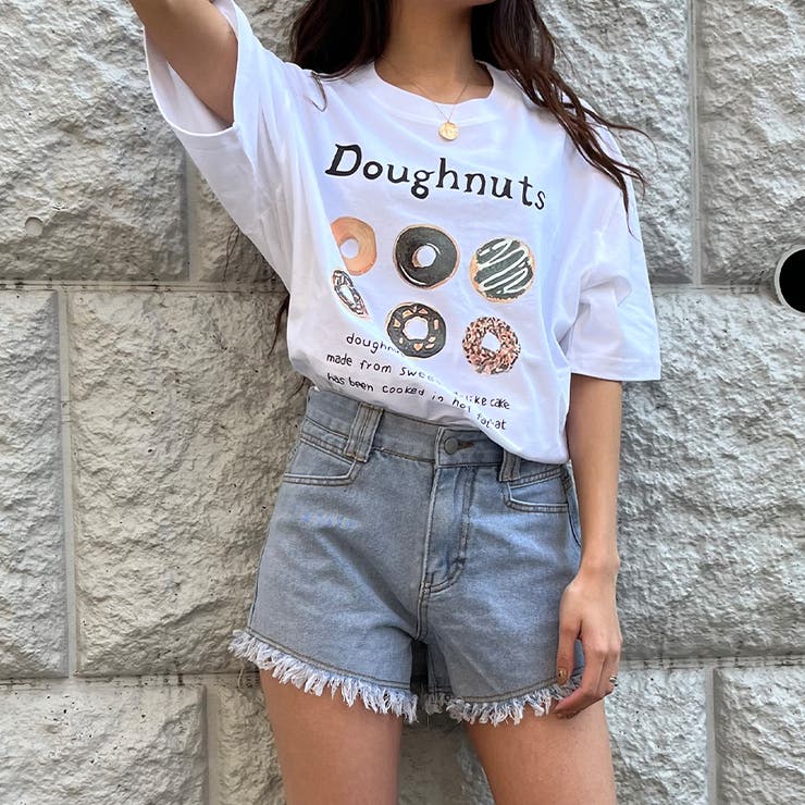 ドーナツプリントTシャツ[品番：MJNW0001945]｜me Jane（ミージェーン