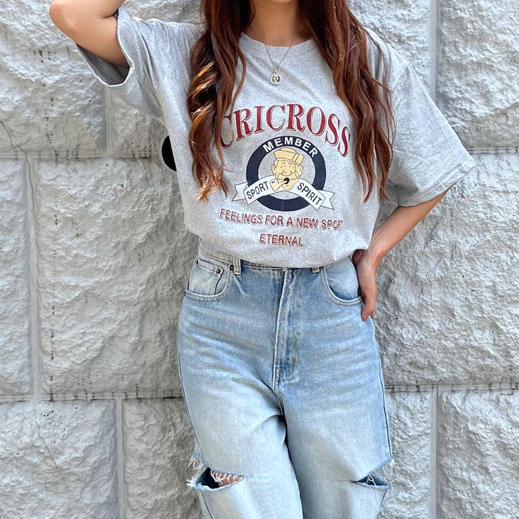 CRICROSSレトロプリントTシャツ[品番：MJNW0002167]｜me Jane