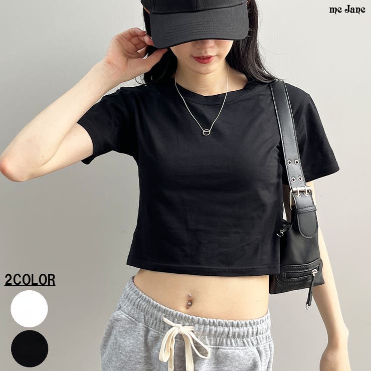 シンプルクロップド丈Tシャツ[品番：MJNW0002651]｜me Jane（ミー