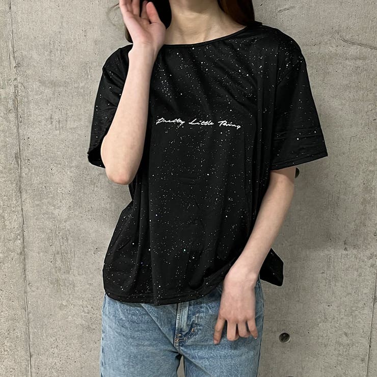 ロゴプリントバックオープン半袖Tシャツ[品番：MJNW0003245]｜me Jane 