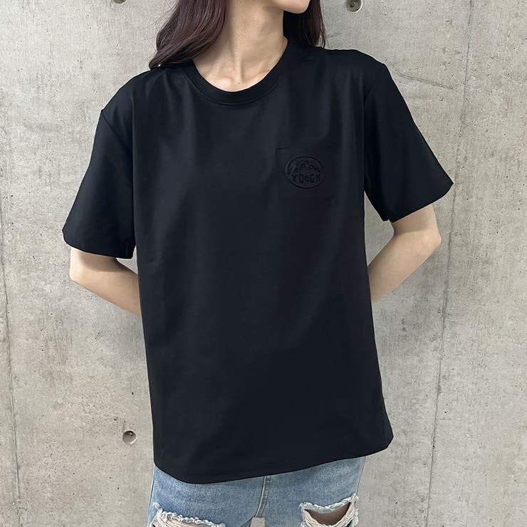エンボス加工ロゴTシャツ | me Jane | 詳細画像12 