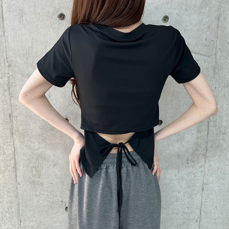 NOMAE バックオープンリボントップス NOMAE（ノーマエ）の「バックオープンリボントップス（Tシャツ