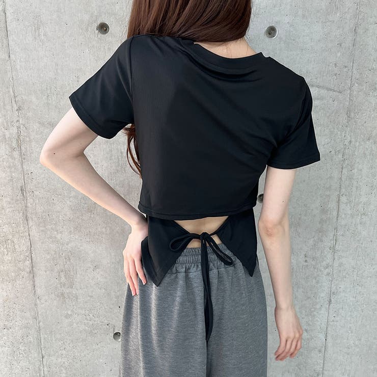 バックオープンリボントップス[品番：MJNW0003336]｜me Jane