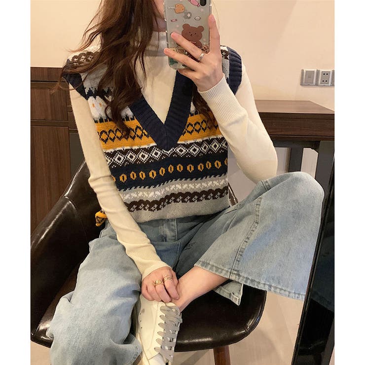 今期新作完売！新品未使用！Jane Marple Vネックニットベスト Maison Margiela｜サイドスリットVネックニットベスト