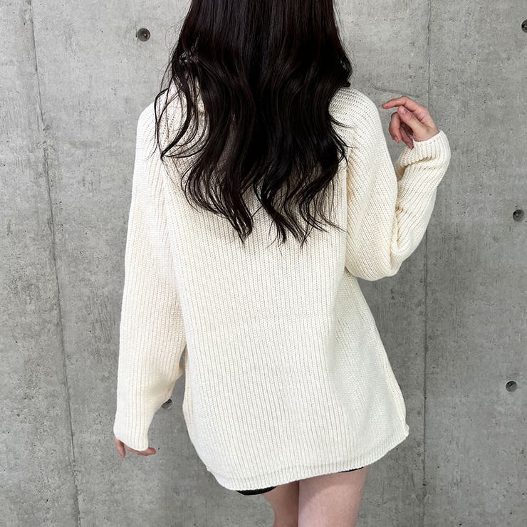 スタンドカラーダブルZIPニット | me Jane | 詳細画像21 