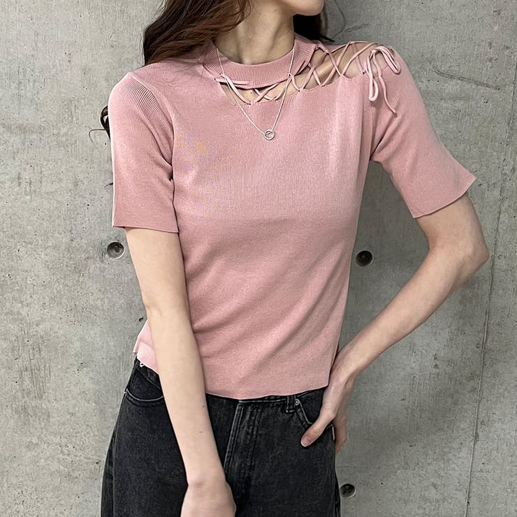 カレンソロジー　フリル付きブラックホルターネックトップス カレンソロジー フリル付きブラックホルターネックトップス