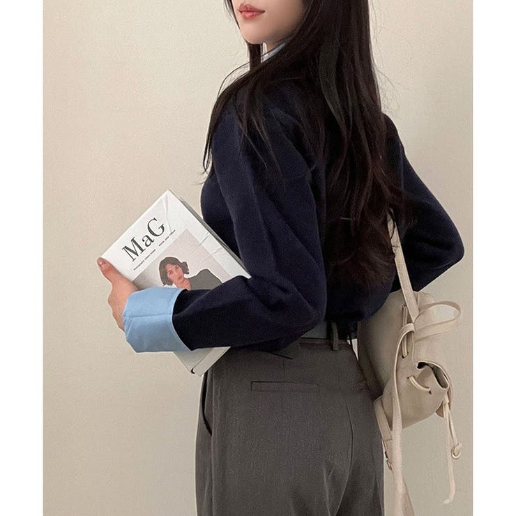 レイヤード風ニットカーデ | me Jane | 詳細画像12 