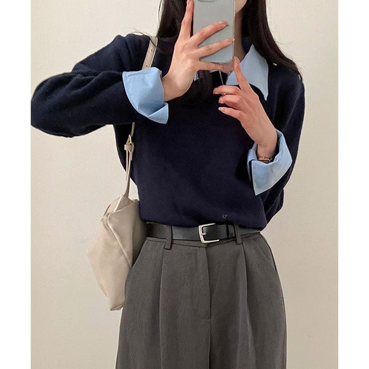 レイヤード風ニットカーデ | me Jane | 詳細画像13 